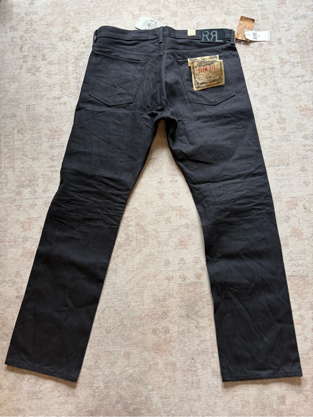 Ralph Lauren Double RL Slim Fit Black Men's Jeans